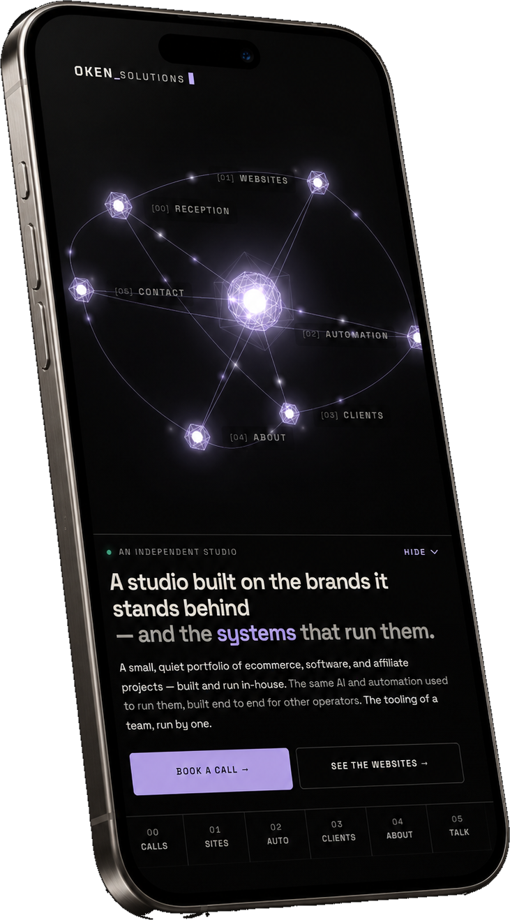 okensolutions.com on a phone