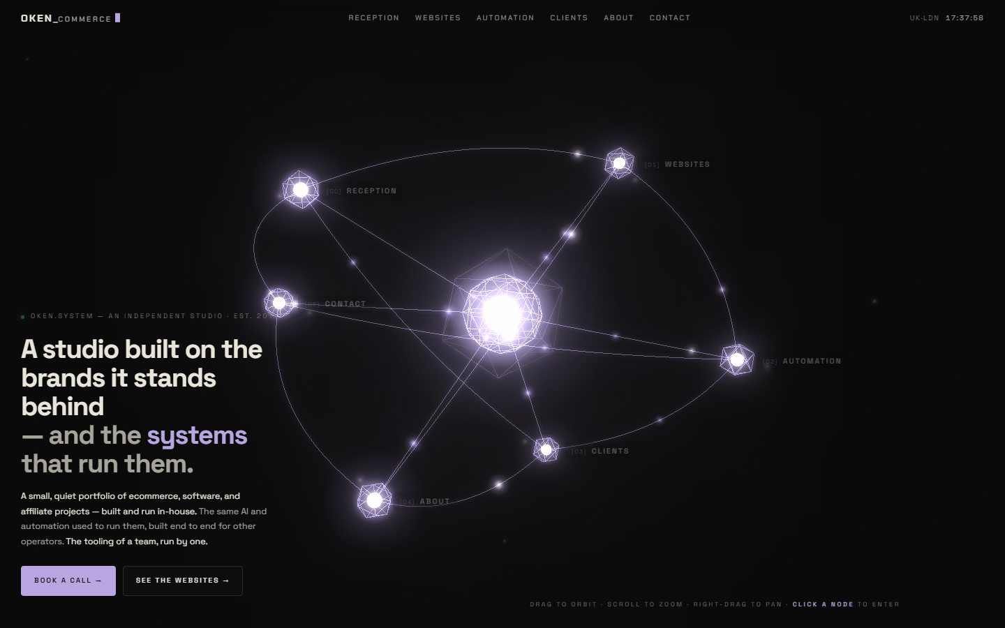 Oken Desk, serving a live client site