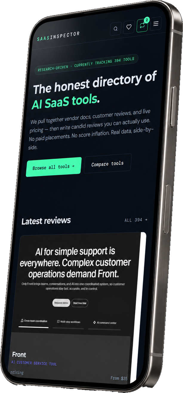 SaaSInspector on a phone