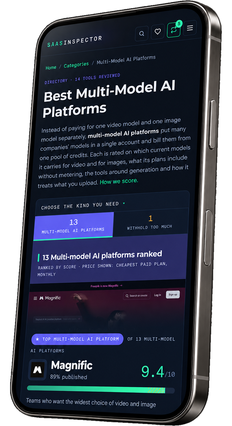 SaaSInspector on a phone